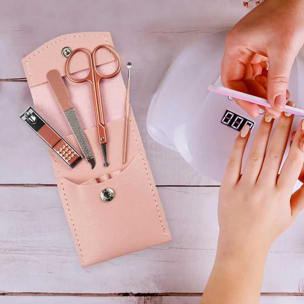 Travel Mini Stainless Steel Nail Clipper & Manicure Set Manicure Nail Clipper Set Qme