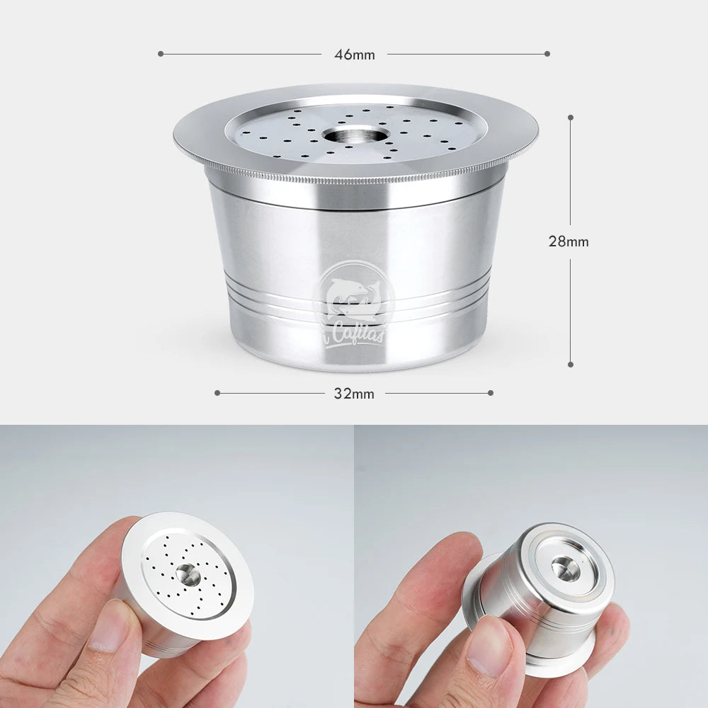 Reusable Stainless Steel Coffee Capsule for Caffitaly & K-Fee Refillable Coffee Capsule Qst