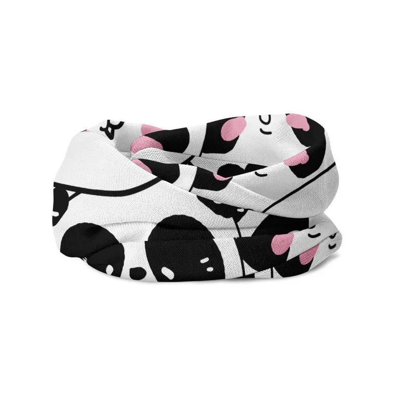 Kawaii Panda Cycling Face Bandana – Outdoor Neck Gaiter Scarf Face Bandana Scarf Qme