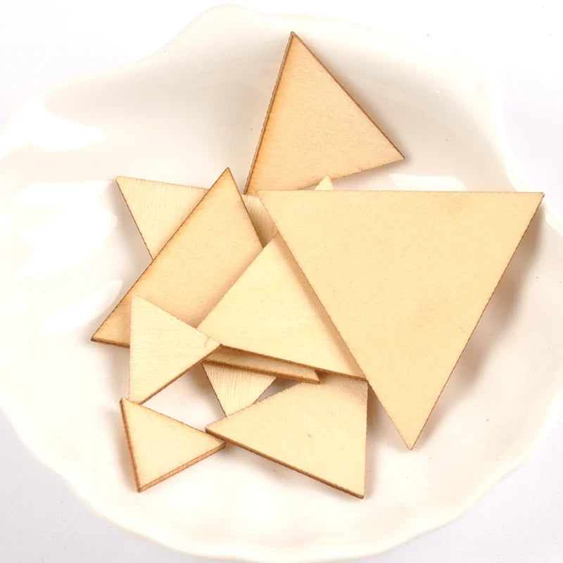 Mixed Wooden Triangle Craft Embellishments – DIY Scrapbooking Craft Embellishments Qme