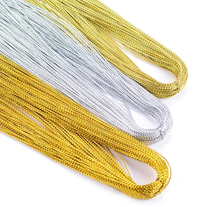 20m Gold & Silver Metallic Thread – DIY Tags, Labels & Crafts Metallic Craft Thread Qme