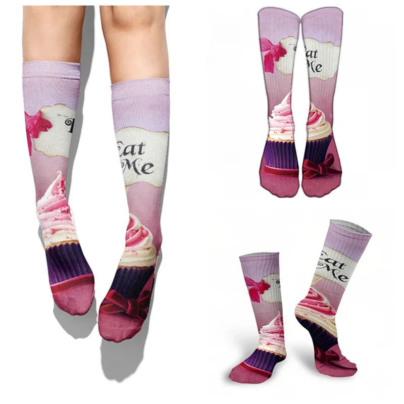 3D Candy Ice Cream Novelty Socks – Soft, Fun & Colorful Novelty Patterned Socks Qme
