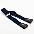Buckle-Free Stretch Elastic Waist Belt – Women & Men Elastic Waist Belt Qme Navy Blue 60-95cm