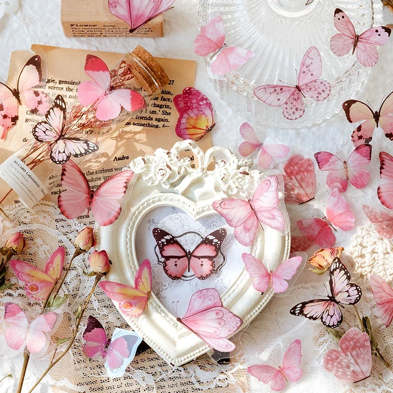 Butterfly Deco Stickers – Scrapbooking & Bullet Journaling Decorative Craft Stickers Qme
