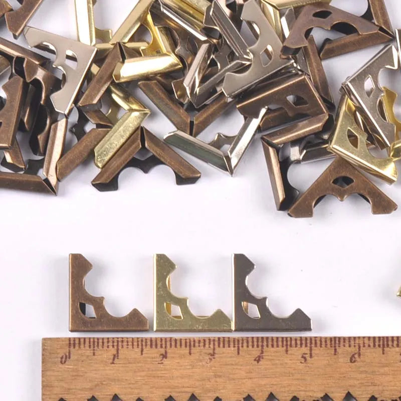 Metal Book Corner Protectors for Scrapbooking – 16x16mm Scrapbooking Accessories Qme