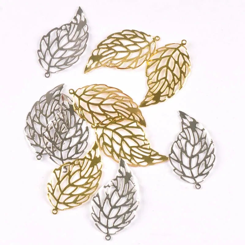 Metal Filigree Leaf Flower Connectors DIY Craft – 20pcs Filigree Craft Connectors Qme