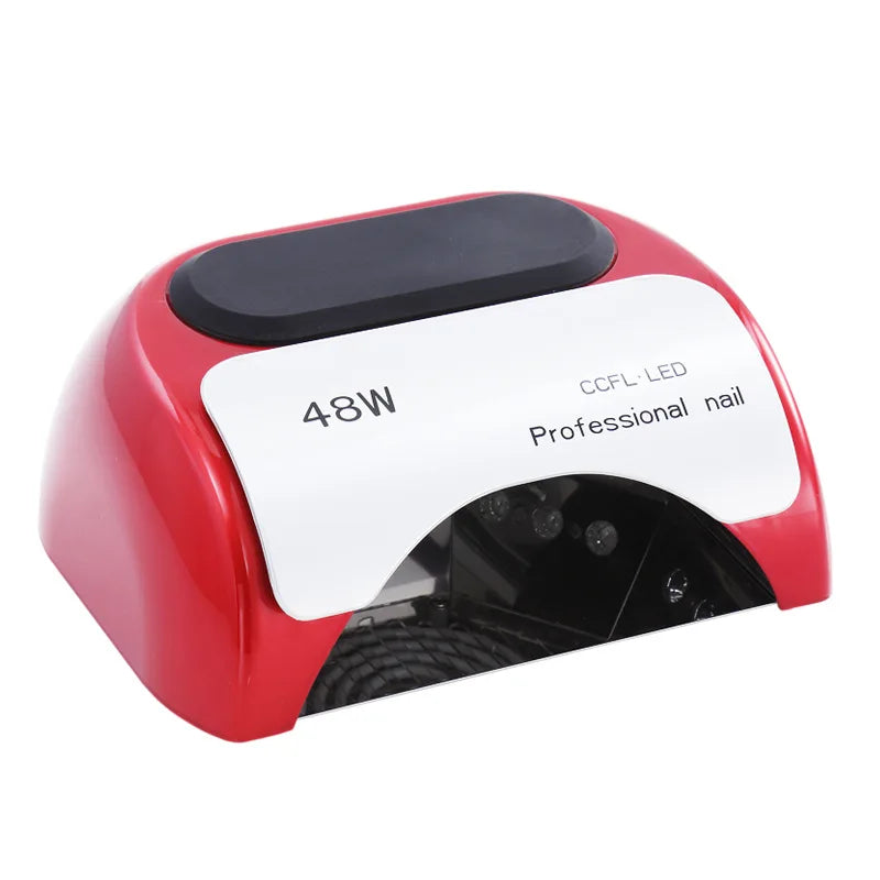 48W UV LED Nail Lamp – CCFL Gel Dryer with Auto Sensor UV LED Nail Lamp Qst Red US United States