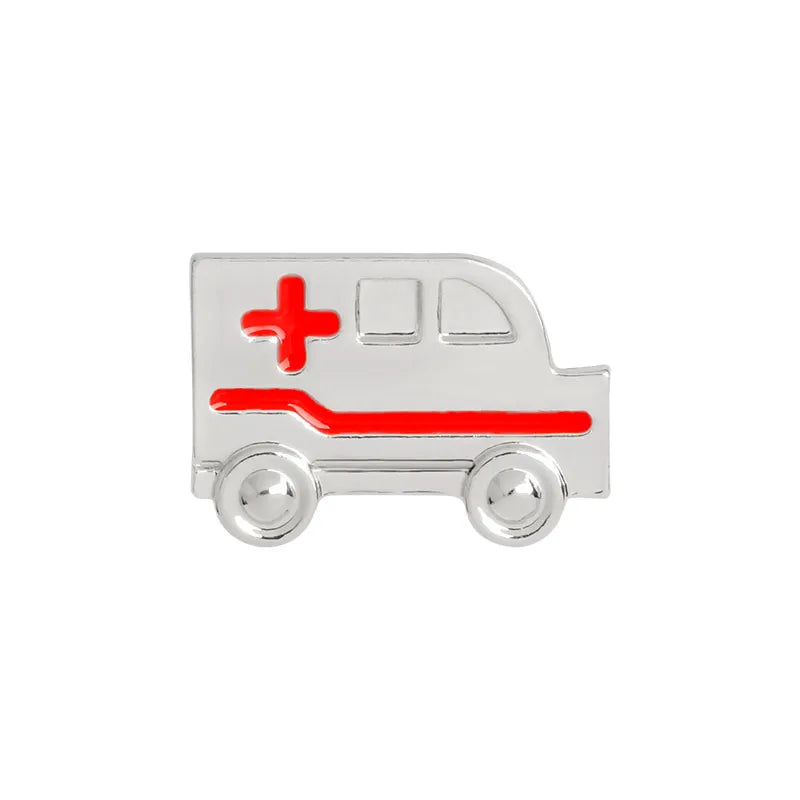 Medical Science Crystal Brooch Pins – Doctor Nurse Jewelry Brooch Pin Qme ambulance S