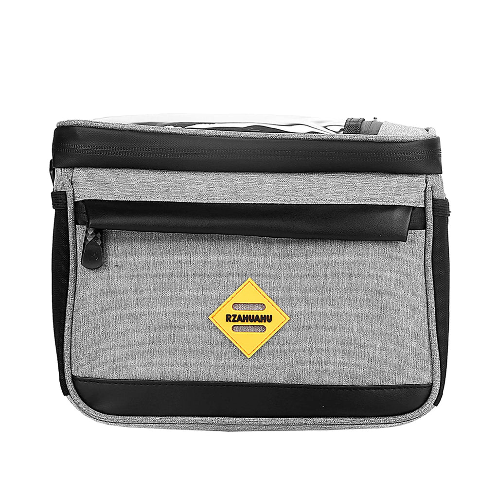 Insulated Bike Handlebar Cooler Bag – Water Resistant Basket Bike Handlebar Bag Qme GRAY
