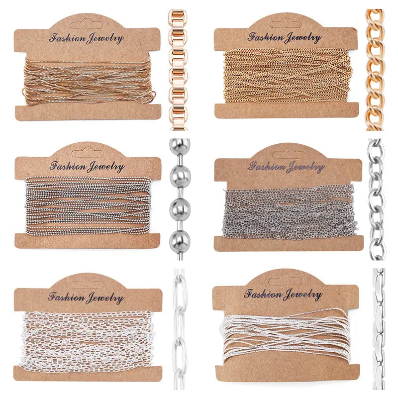 6 Types Jewelry Making Chains – Plated Silver Gold Copper Jewelry Making Chain Qme