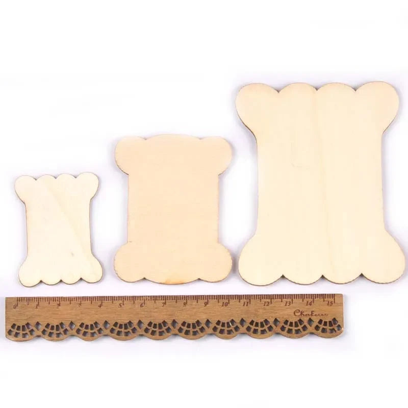 Wooden Flat Bobbin Spools for Thread, Ribbon & Embroidery Embroidery Bobbin Spools Qme