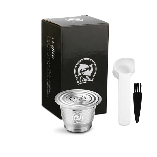 RECAFIMIL Reusable Stainless Steel Coffee Pods for Nespresso Refillable Coffee Pods Qst 1C