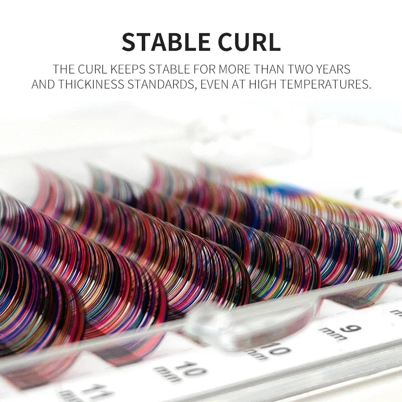 NATUHANA Colored Lash Clusters Rainbow Mix – Soft & Cruelty-Free Colored Lash Clusters Qme