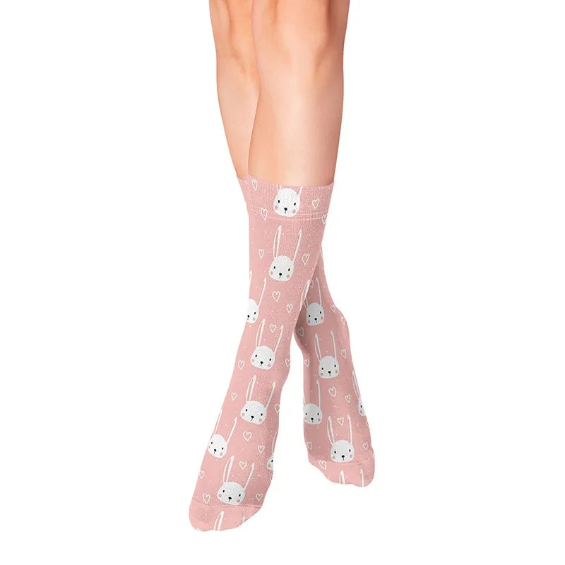 Cute Panda Cartoon Women's Novelty Socks – Korean Style Novelty Socks Qme