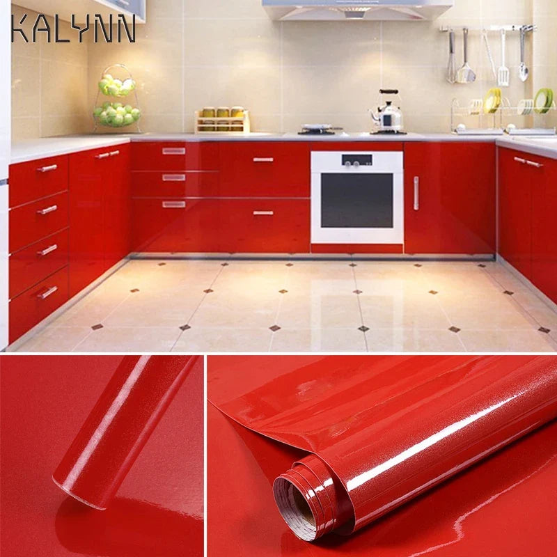 Shiny Red Self-Adhesive Vinyl Contact Paper | Kitchen & Home Self-Adhesive Contact Paper Qme