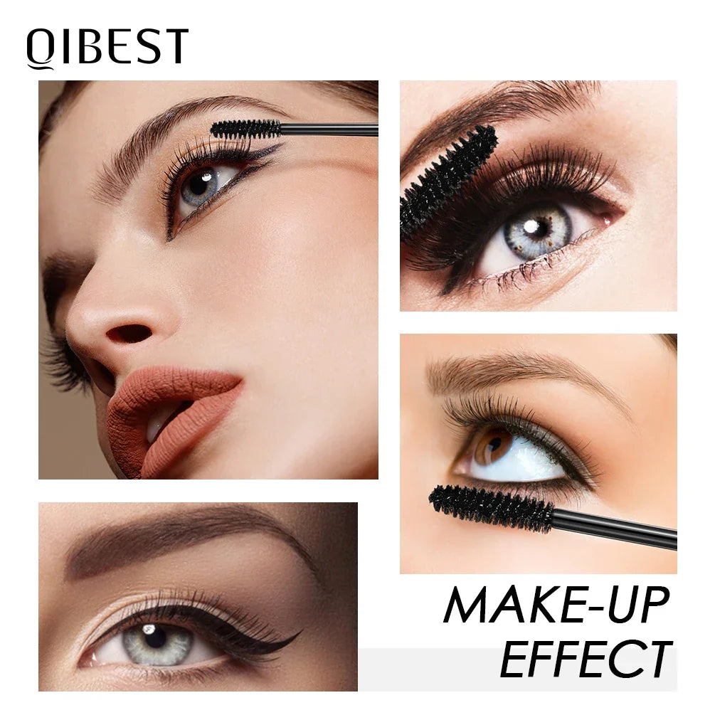 QIBEST 4D Waterproof Mascara – Curling & Lengthening Black Waterproof Mascara Qme