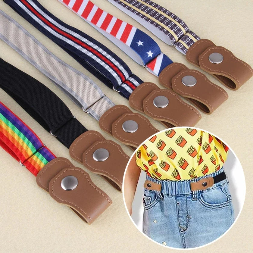 Kids Buckle-Free Elastic Stretch Belt for Toddlers | 17 Colors Kids Elastic Belt Qme