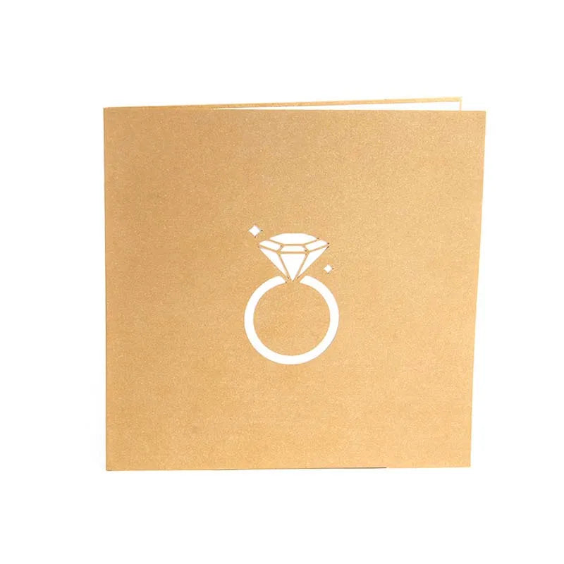 3D Pop-Up Diamond Ring Card – Valentine's & Anniversary Gift 3D Pop-Up Greeting Card Qme