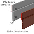 Door Bottom Weather Stripping Draft Blocker Self-Adhesive Silicone Door Weather Stripping Qme Gray and Brown