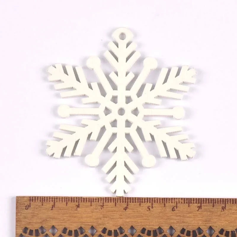 Wooden Christmas Ornaments with Hemp Rope – Angels & Snowflakes Christmas Ornaments Qme 19