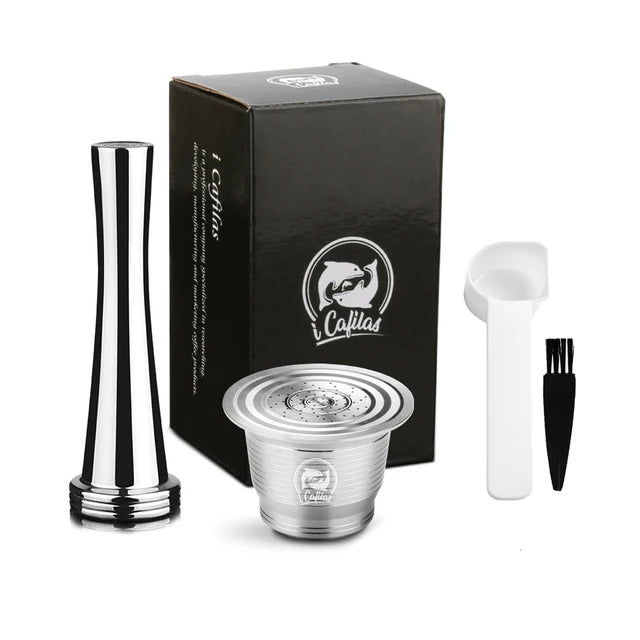 RECAFIMIL Reusable Stainless Steel Coffee Pods for Nespresso Refillable Coffee Pods Qst 1C1T
