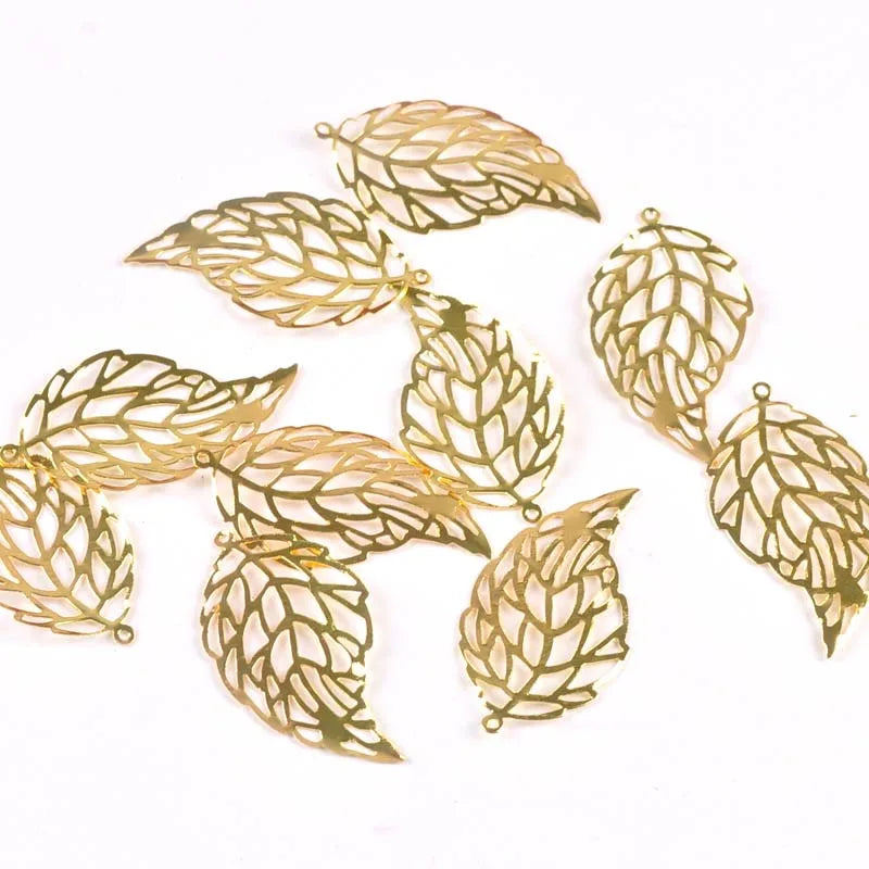 Metal Filigree Leaf Flower Connectors DIY Craft – 20pcs Filigree Craft Connectors Qme