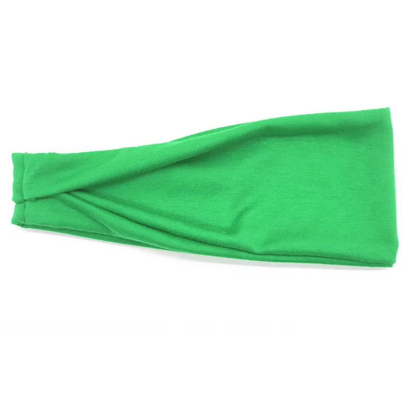 Women's Cotton Turban Twist Headband – 20 Colors Turban Twist Headband Qme light green 10cm-22cm