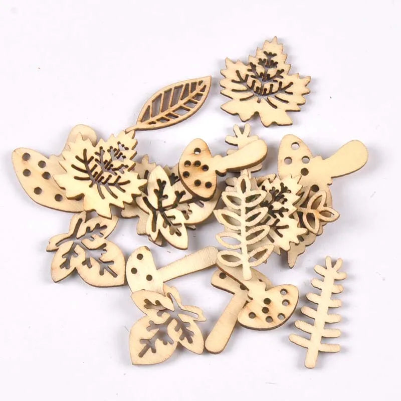 Mix Pattern Unfinished Wood Slices 50pcs – DIY Craft Supplies Wood Craft Supplies Qme