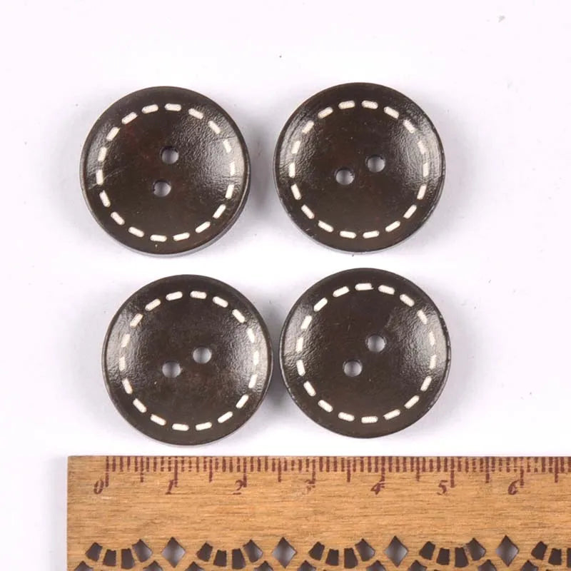 Retro Mixed Wood Buttons for Sewing & DIY Crafts | 20pcs Wood Craft Buttons Qme