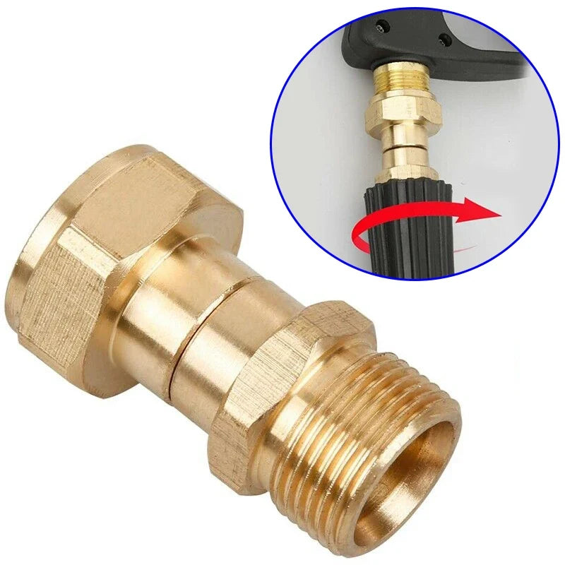 Brass Pressure Washer Swivel Joint Connector – M22 Thread Hose Swivel Connector Qme