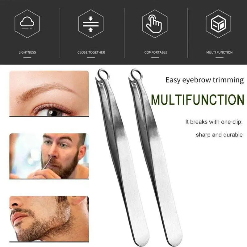 Stainless Steel Nose Hair & Eyebrow Trimming Tweezers | Qme Grooming Tweezers Qme