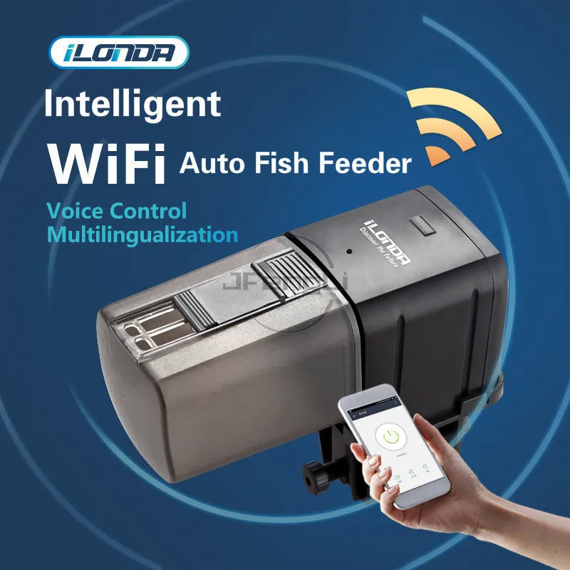 Ilonda WiFi Automatic Fish Feeder | Smart Aquarium Tank Feeder Automatic Fish Feeder Qme
