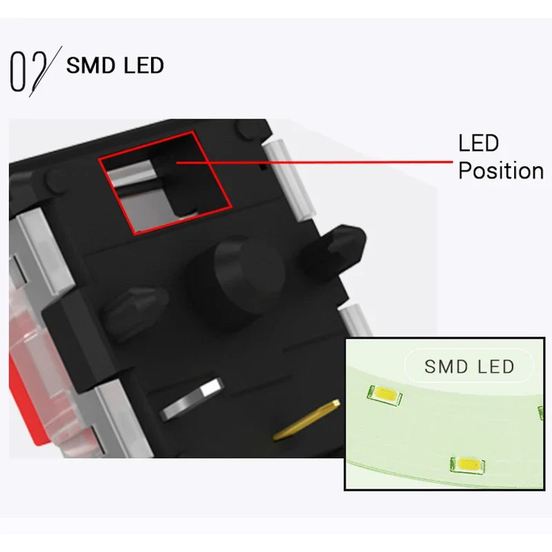 Kailh Low Profile 1350 Chocolate RGB SMD Mechanical Switch Mechanical Keyboard Switch Qme