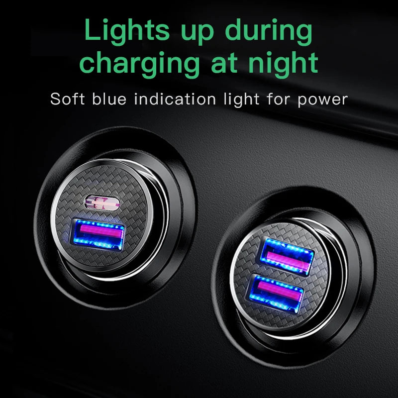 Baseus 30W Car Charger QC 4.0 PD USB-C Fast Charging Car Charger Qst
