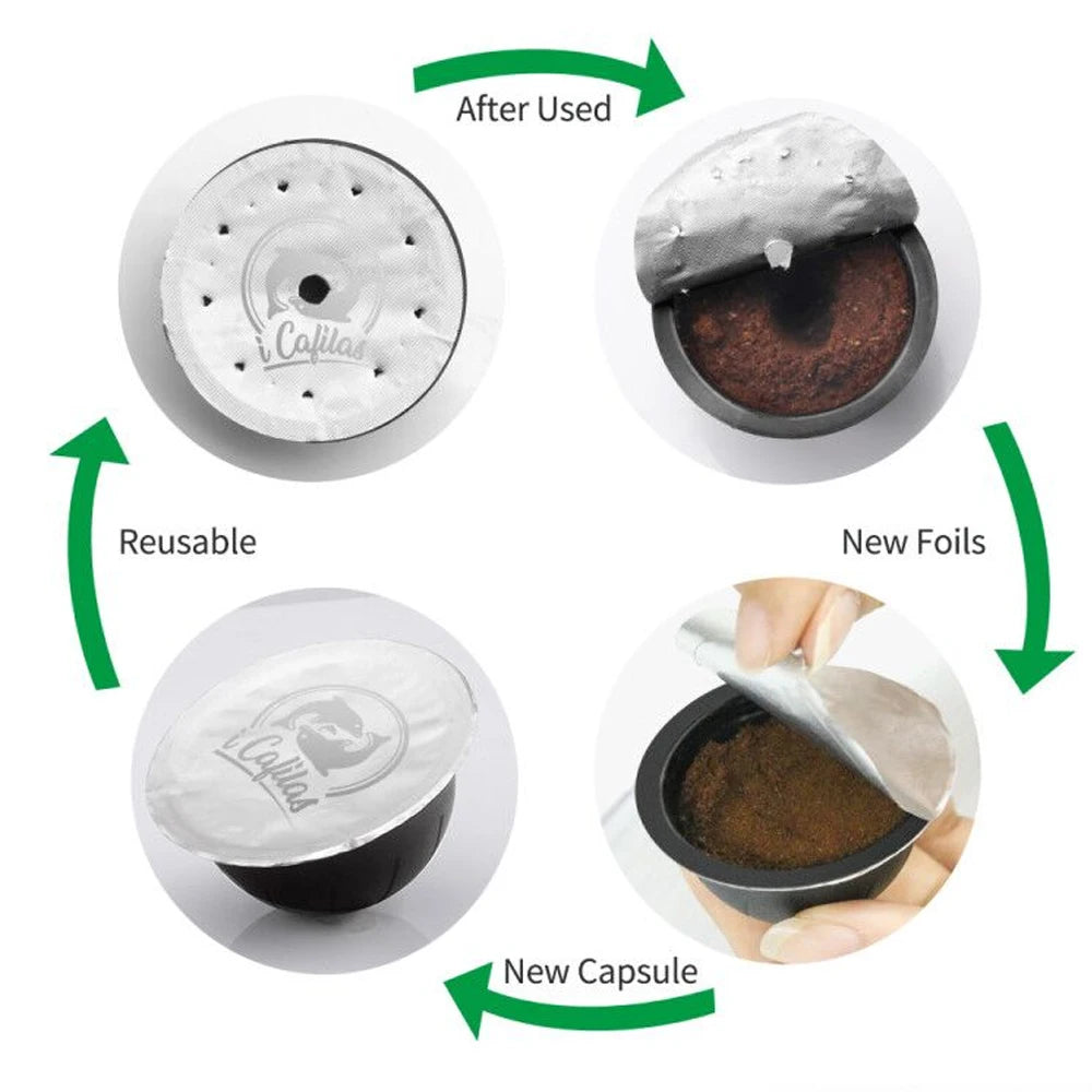 RECAFIMIL Reusable Vertuo Pods – Refillable Nespresso Capsules Refillable Coffee Pods Qst