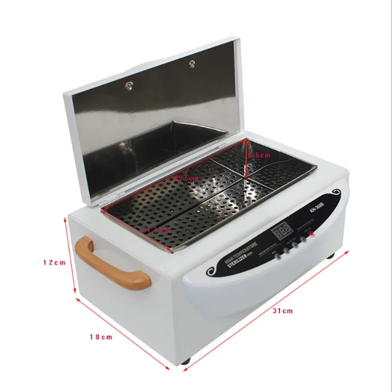 Electric Nail Tool Sterilizer Cabinet LCD Display 2L 200°C Nail Tool Sterilizer Qst