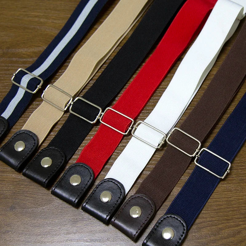 Women's Buckle-Free Elastic Waist Belt for Jeans & Pants Elastic Waist Belt Qme