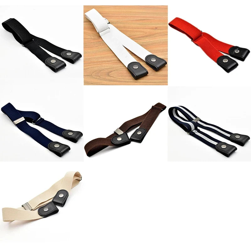 Buckle-Free Stretch Elastic Waist Belt – Women & Men Elastic Waist Belt Qme