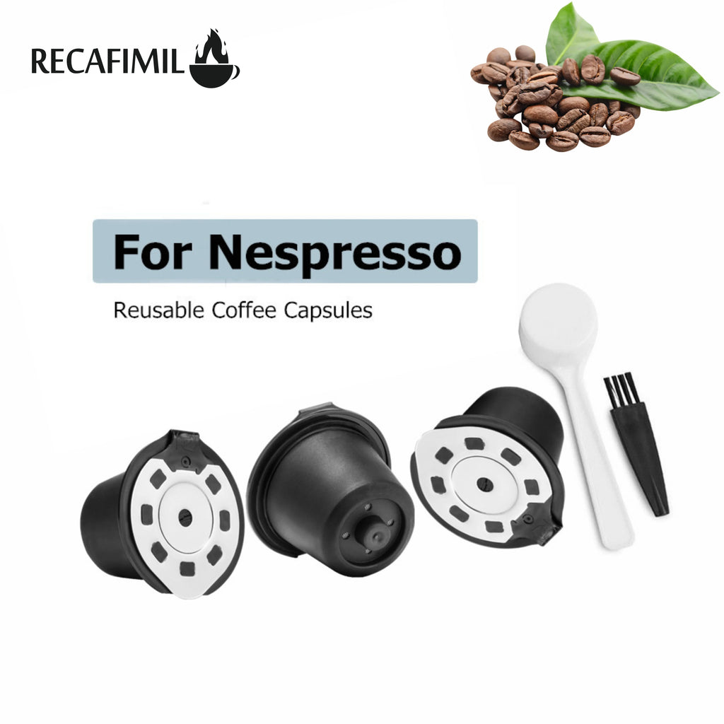 RECAFIMIL Refillable Stainless Steel Nespresso Capsules Reusable Coffee Capsule Qst