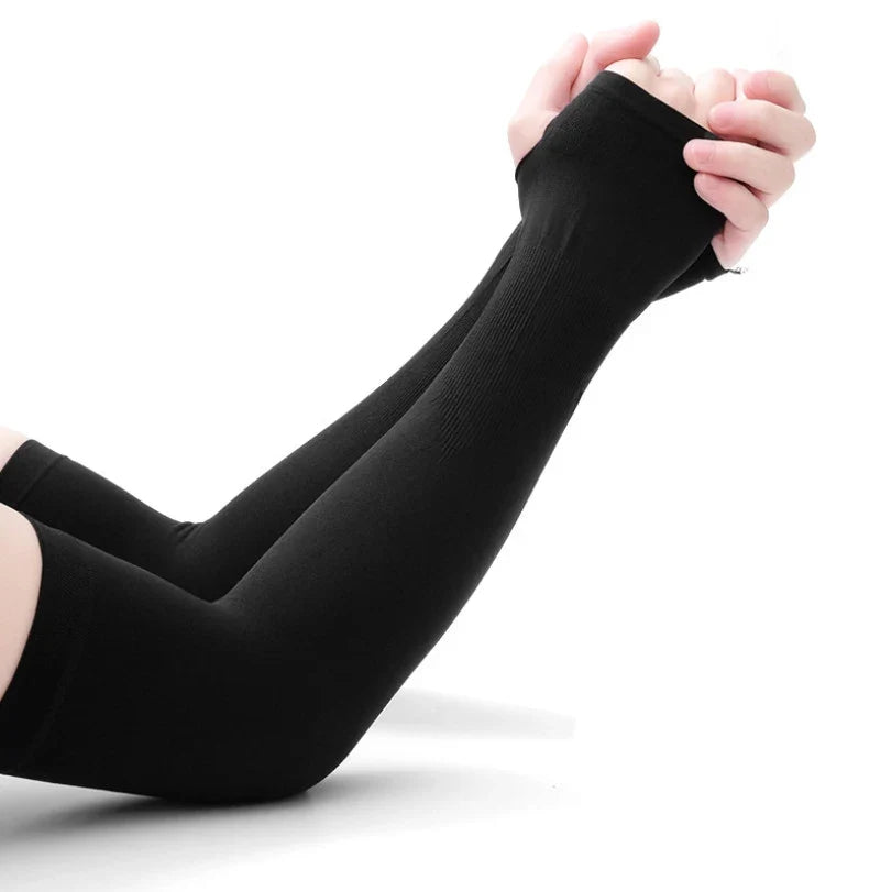 Women's Long Fingerless Elbow Gloves – Arm Warmers, 6 Colors Fingerless Elbow Gloves Qme