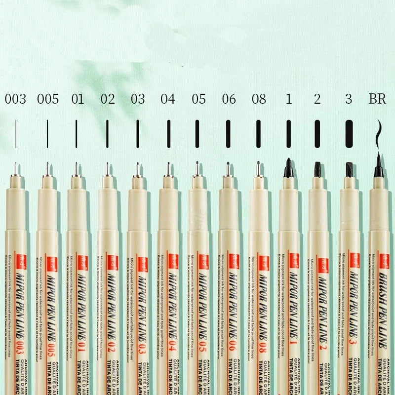 Pigma Micron Pens – Art Sketch, Brush & Fineliner Set Fineliner Art Pen Qme