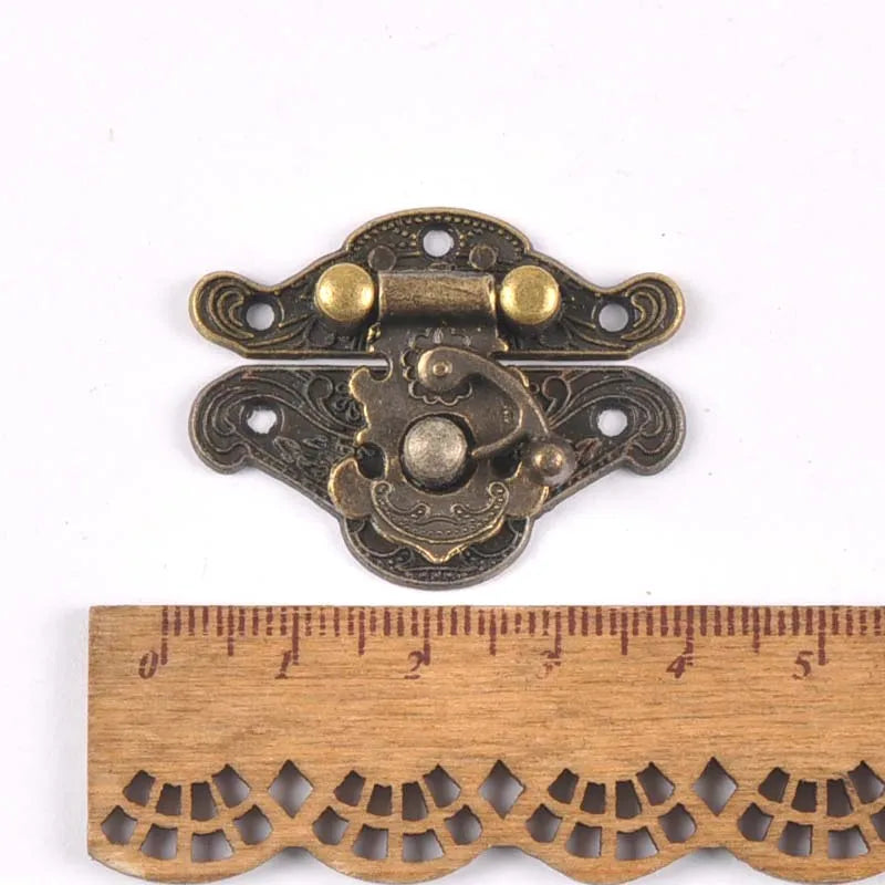 Vintage Brass Latch Hook for Jewelry & Wooden Boxes | 8 Colors Decorative Box Latch Qme