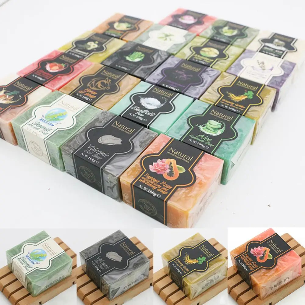 Handmade Bamboo Charcoal Plant Extract Bar Soap – 85g Handmade Bar Soap Qme