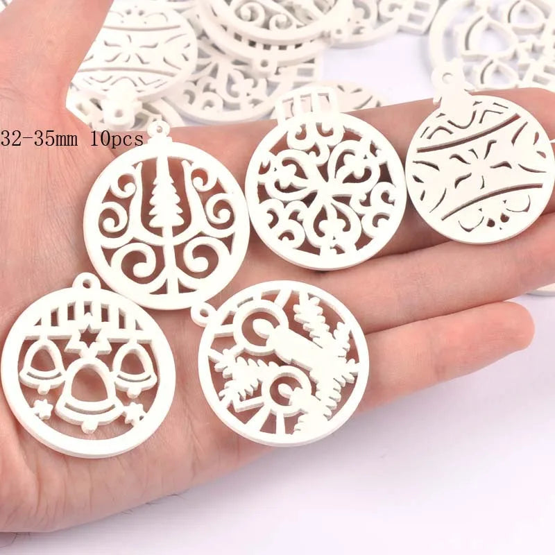 Wood Craft Shapes – Angels, Stars & Horse DIY Scrapbooking Wooden Craft Shapes Qme 32-35mm 10pcs