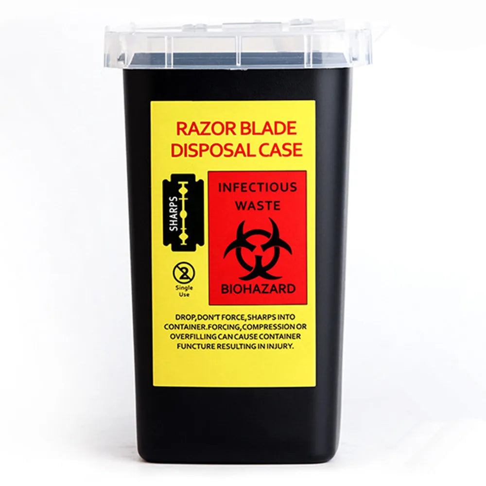 1L Sharps Container – Biohazard Needle Disposal Bin for Tattoo Sharps Disposal Container Qme