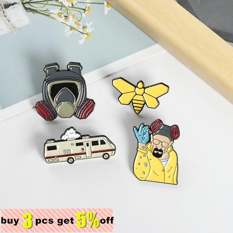 Breaking Bad Enamel Lapel Pin – TV Series Fan Brooch Enamel Lapel Pin Qme