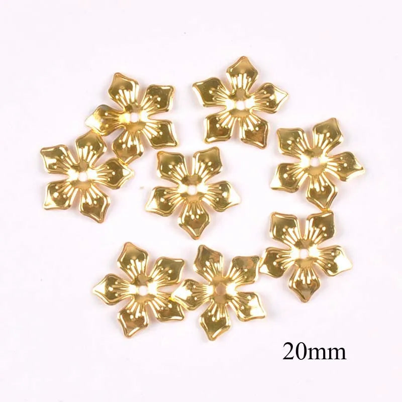 20mm Filigree Flower Connectors Gold Silver Bronze Metal Wraps Filigree Craft Connectors Qme 3 Gold
