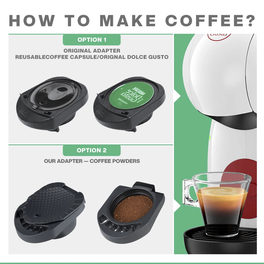 Refillable Coffee Pod Adapter for Dolce Gusto Genio S & Piccolo XS Coffee Pod Adapter Qst