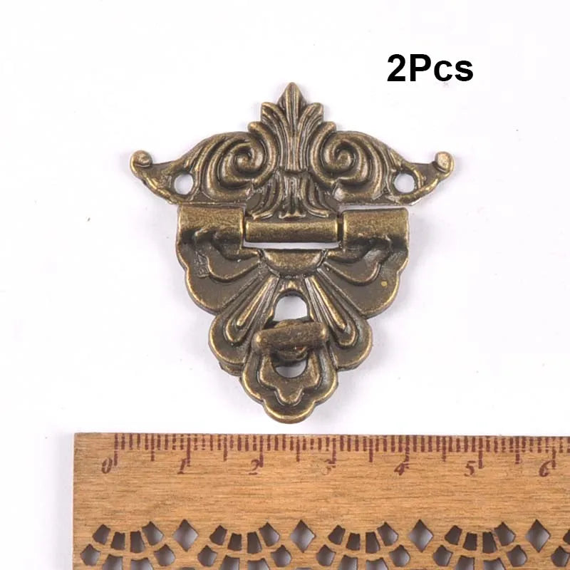 Vintage Brass Latch Hook for Jewelry & Wooden Boxes | 8 Colors Decorative Box Latch Qme 2pcs 1
