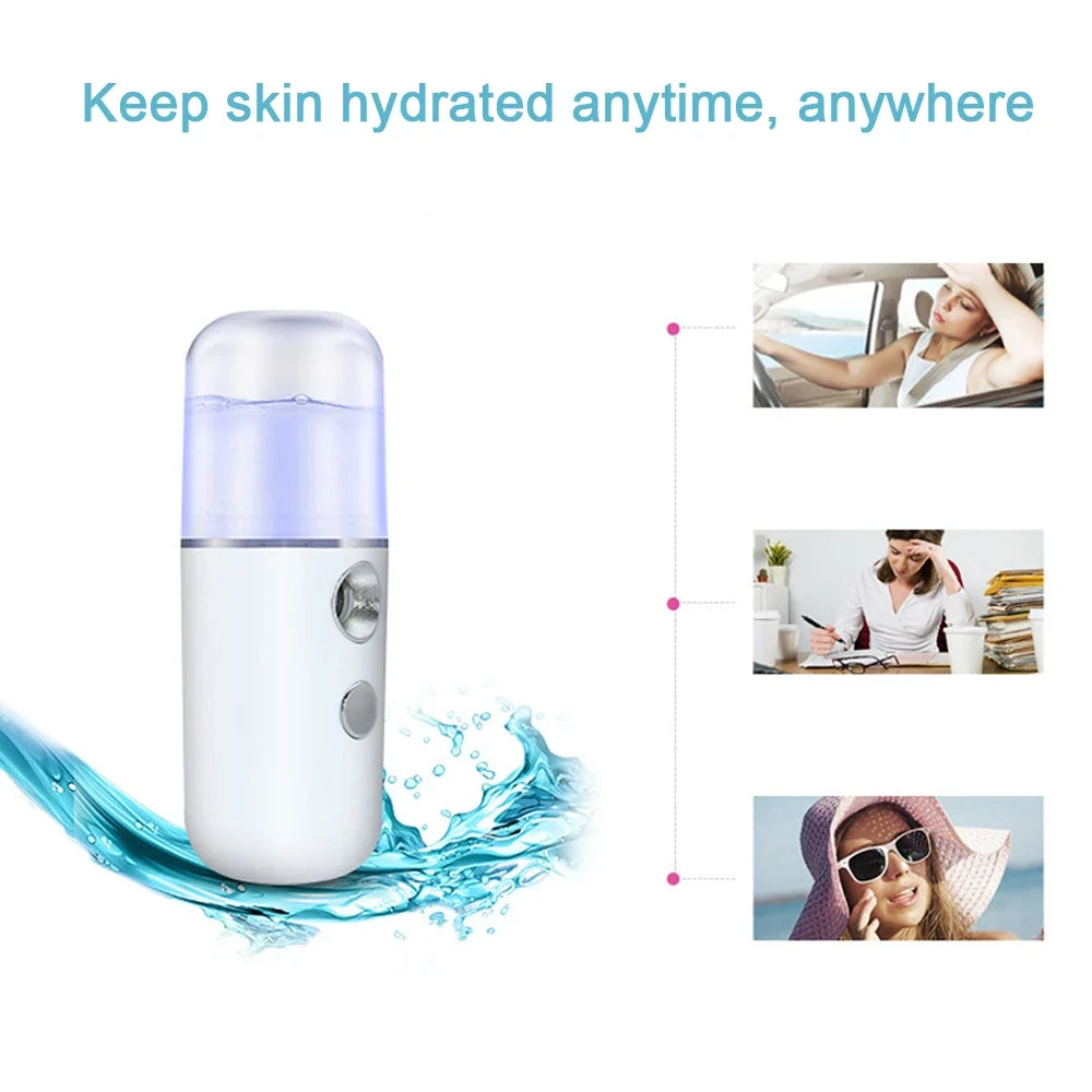 USB Rechargeable Facial Mist Sprayer | Skin Hydration Tool Facial Mist Sprayer Qme